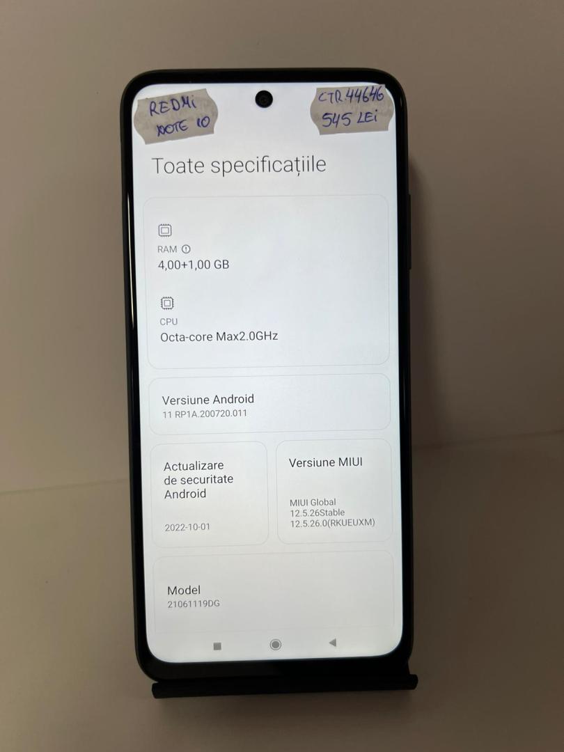 Telefon mobil Xiaomi Redmi 10, 64 Gb Carbon Gray image 4