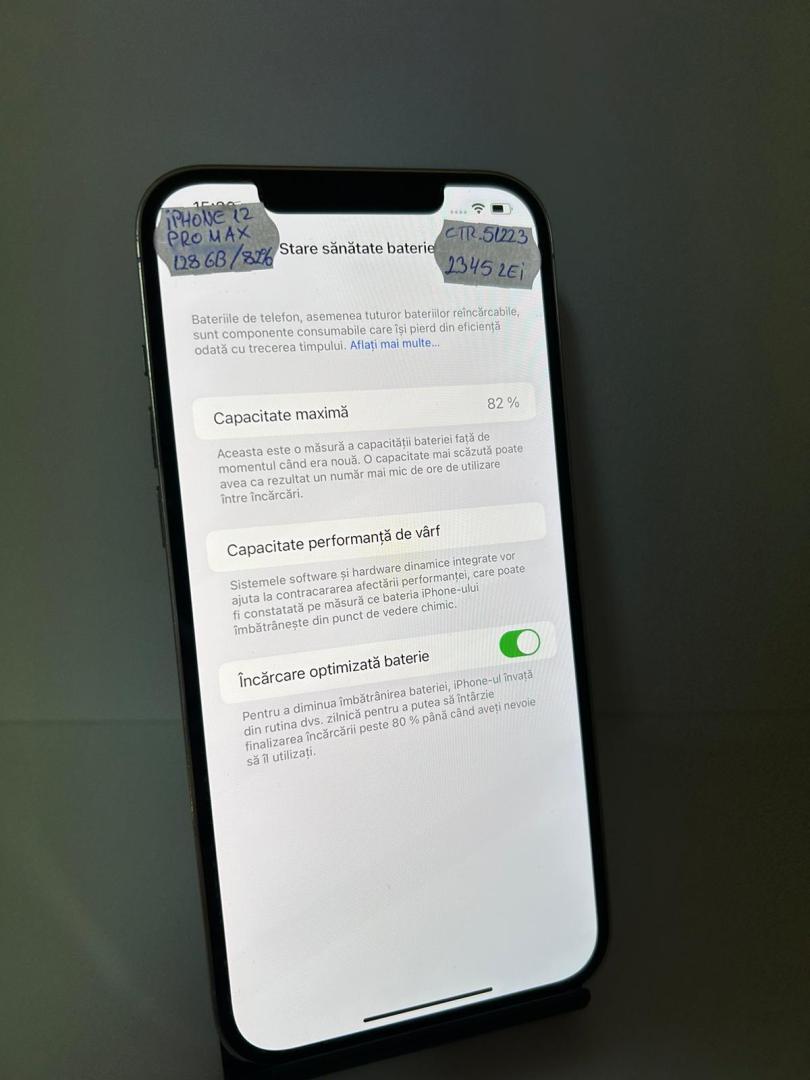Telefon mobil Apple iPhone 12 Pro Max, Baterie 82%, 128GB, Silver image 5