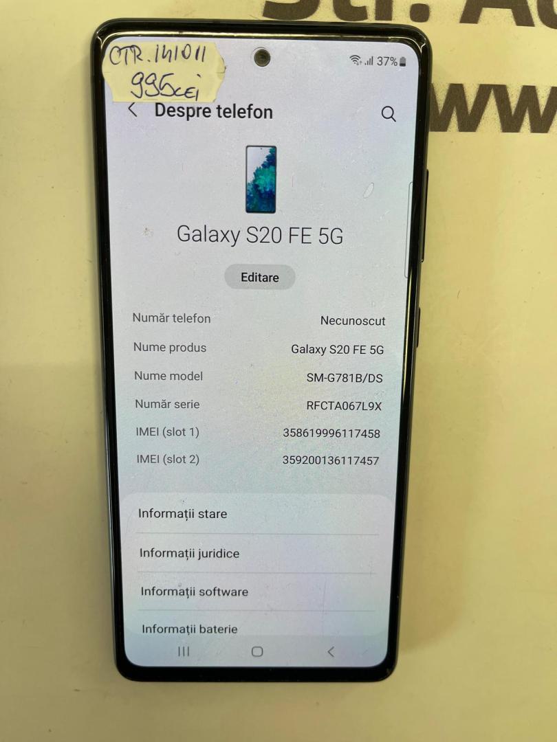 Telefon mobil Samsung Galaxy S20 FE, Dual SIM, 128GB, 6GB RAM, 5G image 1