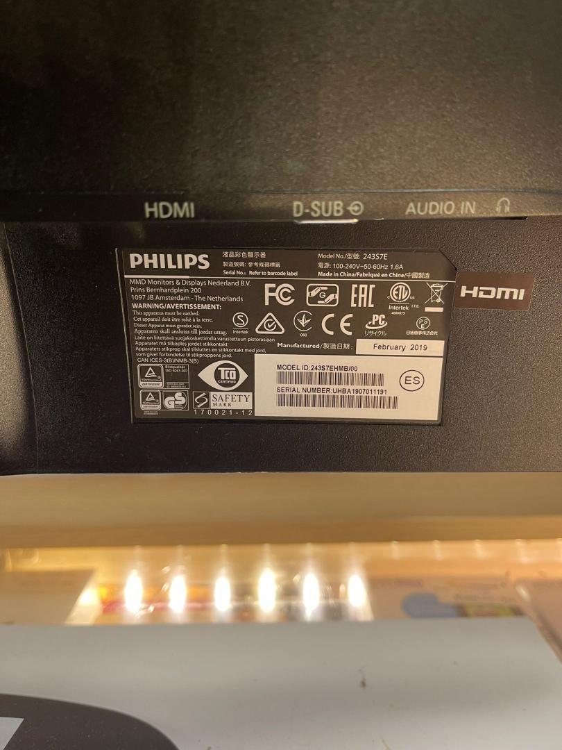 Monitor LED IPS Philips 23.8", Full HD, 243S7EHMB  image 3