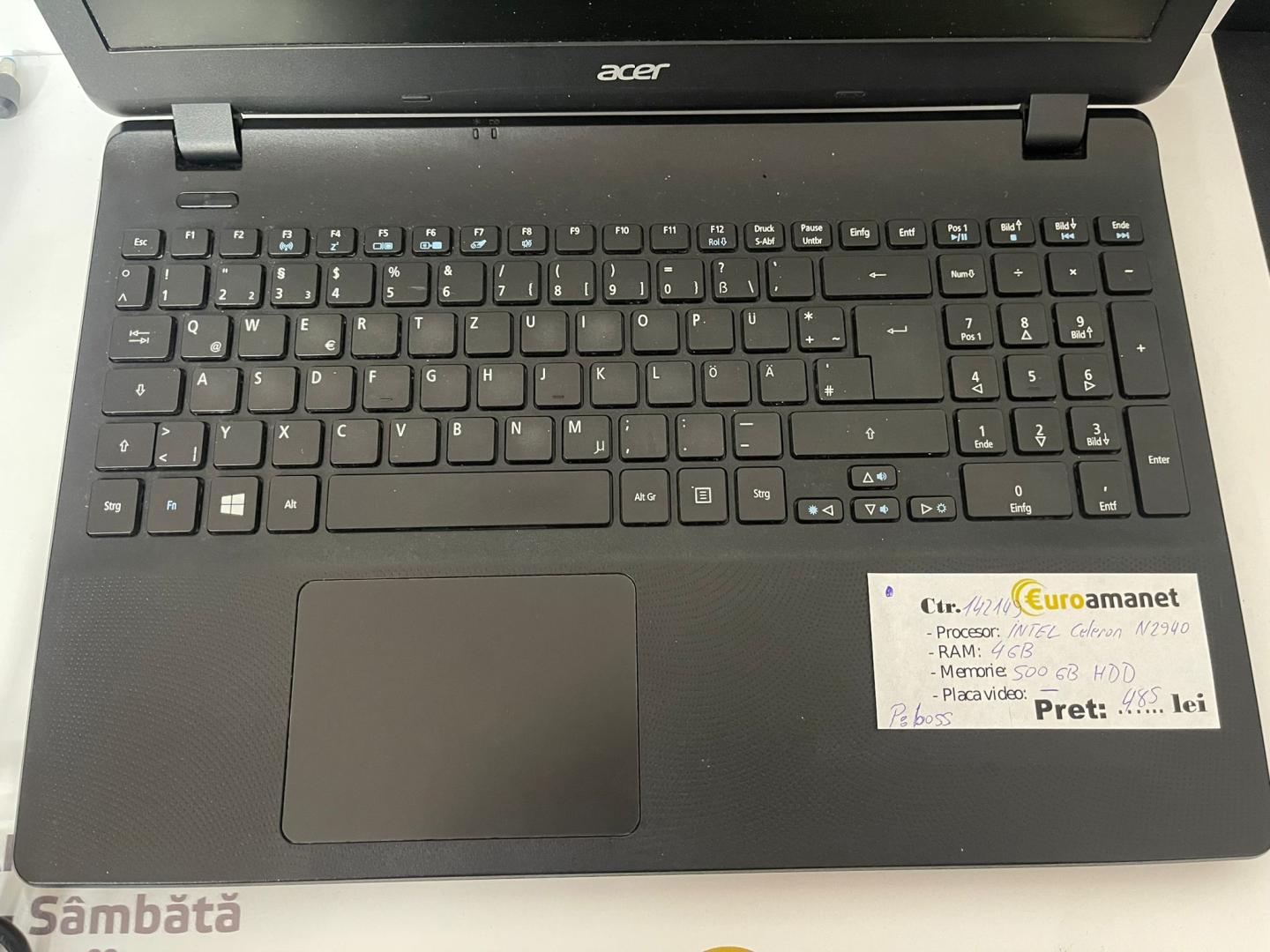 Laptop Acer Intel Celeron N2940 4GB RAM 500GB HDD image 2