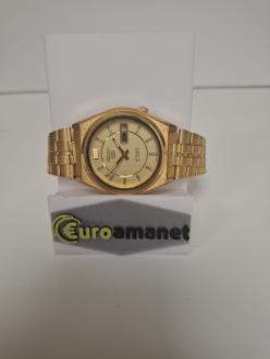 Ceas automatic Seiko, otel inoxidabil, auriu
