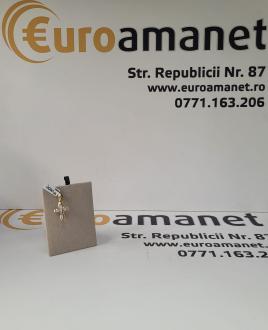 MEDALION AUR ALB SI GALBEN 14K