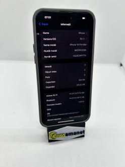 Telefon mobil Apple iPhone 14 Pro Max, 256GB, 5G, Gold, 85% baterie