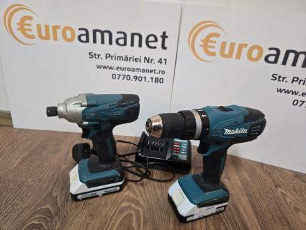 Set Makita mașină de găurit cu percuție+mașină de înșurubat cu impact 18V