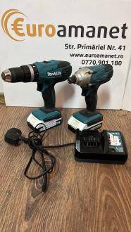 Mașină de găurit cu percuție (HP457DZ) SI Șurubelniță de impact (TD127DZ)