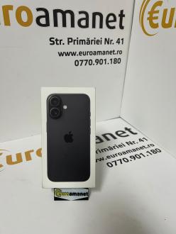 Telefon Apple iPhone 16, 128GB, 5G, Black Sigilat -P-