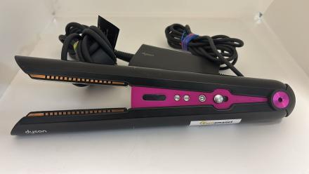 Placă de păr fără fir Dyson Corrale HS03, 3 setari de temperatura, ecran Oled, utilizare cu fir si fara fir, Gri-Fuchsia