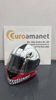 Casca de Motocicleta cu viziera solara rosie RT-824