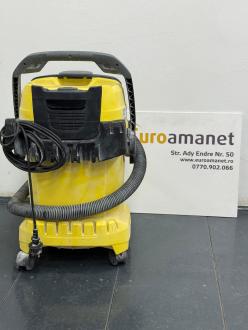 Aspirator cu sac Karcher WD 5 V-25/6/22, aspirare umeda si uscata, 25 litri, 1100 W, galben / negru