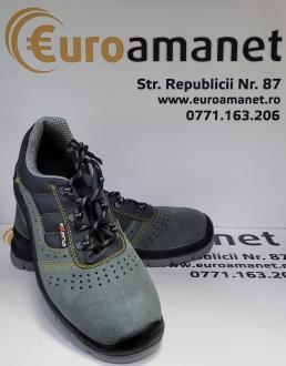 Pantofi de protectie S1P cu bombeu metalic si lamela