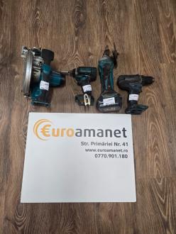 SET MAKITA; motofierastrau. flex,surubelnita electrica si masina de gaurit 