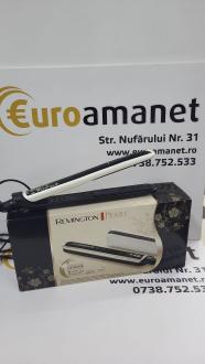 Placa de indreptat parul Remington S9500, 235 grade, LCD, Easy lock, negru/gri