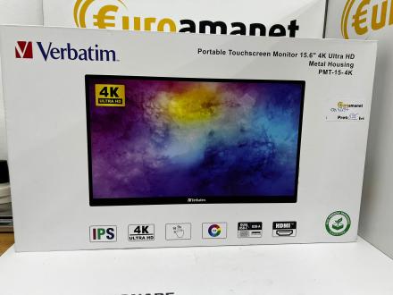 Monitor portabil Verbatim Touchscreen PMT-15-4K