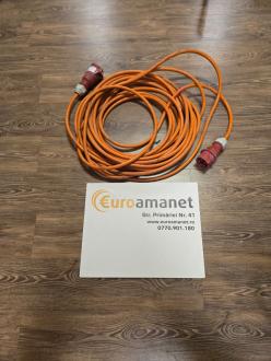 Prelungitor trifazic, 25m, Portocaliu, Cablu Cauciuc