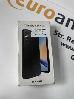 Telefon mobil Samsung Galaxy A34, Dual SIM, 6GB RAM, 128GB, 5G, Black