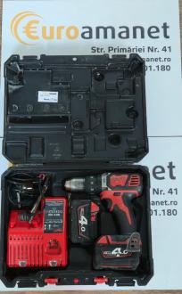 Masina de gaurit cu percutie Milwaukee M18 BLPDRC-402C, 60 Nm
