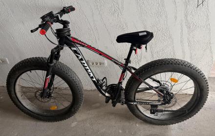 Bicicleta Fat Bike CARPAT C2600H, 26", cadru aluminiu, negru-gri-rosu