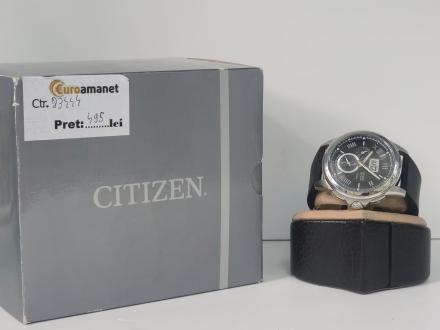 Ceas Citizen Eco-Drive BT0001-12E, analogic cu cadran negru 