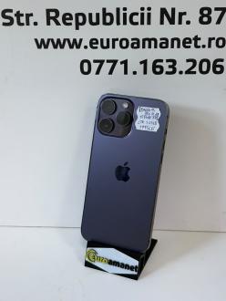 Telefon mobil Apple iPhone 14 Pro Max, 128GB, 5G, Deep Purple, 77% Baterie