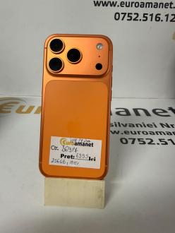 Telefon mobil Apple iPhone 17 Pro, 256GB, 5G, Cosmic Orange, Bat 100%