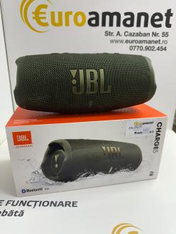 Boxa portabila JBL Charge 5, Bluetooth, Pro Sound, IP67, PartyBoost, Powerbank, Verde