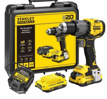 Masina de gaurit si insurubat cu percutie cu acumulator 18V Stanley